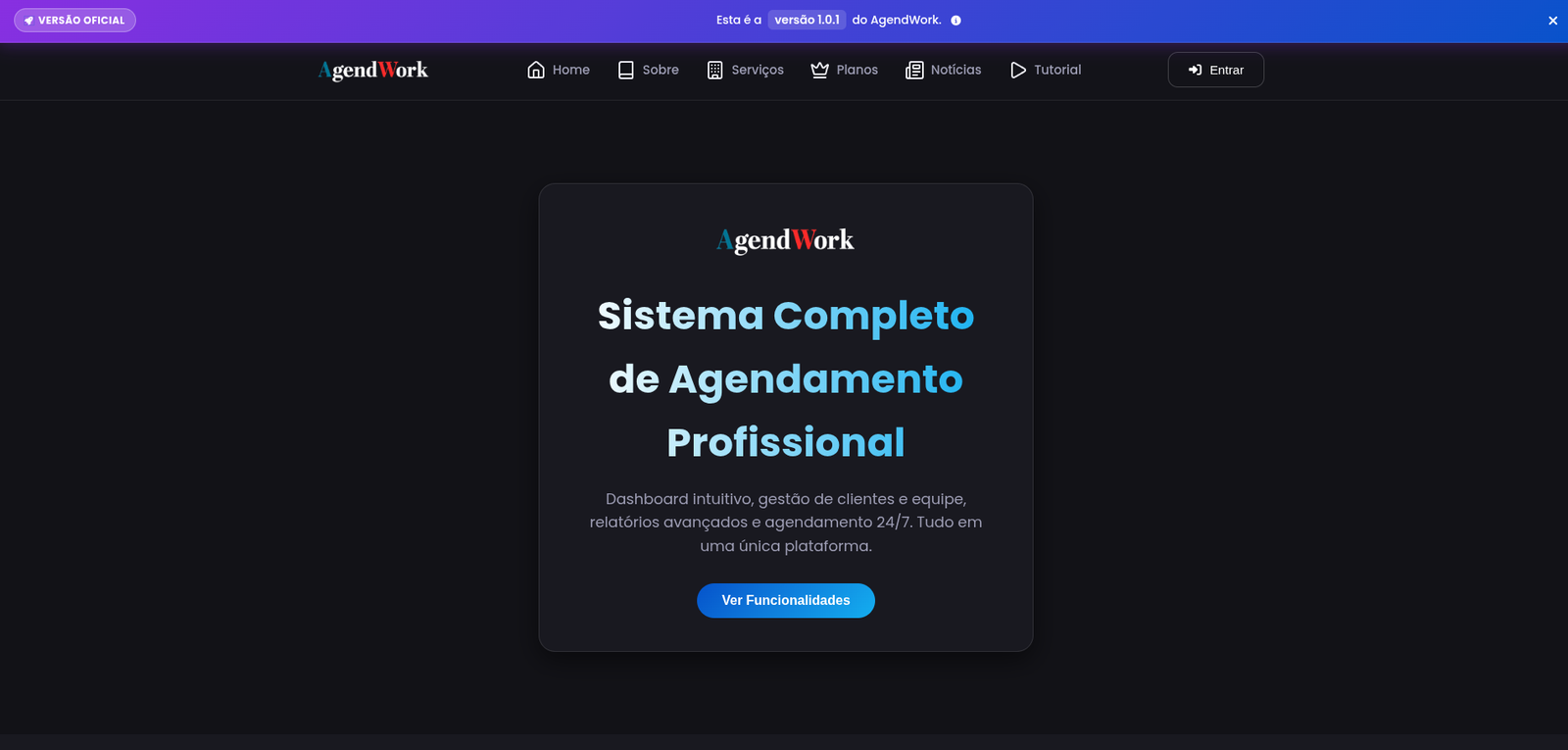 Interface do AgendWork