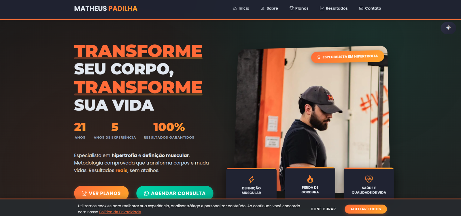 Site M Team Training, de Matheus Padilha